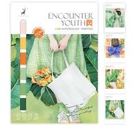 Glvomazty Libro Para Colorear Adultos, Coloring Book For Adults 16 Colores, Libro-Magico-Agua con Pinceles, Anti Stress Kit Acuarela Portatil, Watercolor Workbook para Principiante