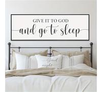 GLWDMB Dáselo a Dios y vete a dormir. Lienzos, pósteres e impresiones para pared, pinturas para sala de estar y dormitorio.(Enmarcado)