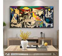 GLWDMB Pintura en lienzo de Guernica de Picasso, reproducción de póster famoso e impresión de imagen artística de pared para sala de estar - Sin marco, 1 Pieza