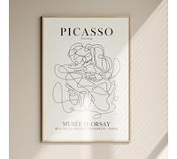 GLWDMH 1 lienzo de 20 x 30 cm con diseño de Picasso Embrace de una sola línea, póster e impresiones artísticas, imagen de pared para sala de estar, dormitorio, comedor y oficina (sin marco)