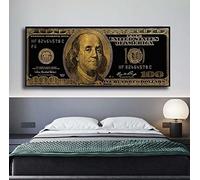 GLWDMH Imágenes de dinero, billetes de dólar, efectivo, moneda americana, pintura en lienzo, carteles e impresiones, imágenes artísticas de pared para decoración del hogar - Sin marco, 1 Pieza