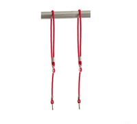 Glwei - 2 cuerdas ajustables para columpio de árbol de 110 a 180 cm, juego de cuerdas de jardín resistentes para parque infantil al aire libre, capacidad de carga de 300 libras con hebillas, rojo