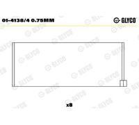 GLYCO Biela para Dacia Duster Logan MCV Ks _ 1.6 16V 1.4 Js _ Renault Mégane