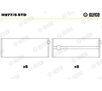GLYCO Cojinetes Del Cigüeñal para Mercedes-Benz 190 W201 E 2.0 Coupé C123 230 Ce