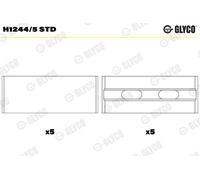 GLYCO Cojinetes Del Cigüeñal para Toyota Fortuner TGN6_ KUN6_ GGN6_ TGN5_ LAN5 _