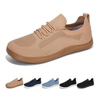 GlydeEssence Shoes Women Men, GlydeEssence - Comfort Hybrid Shoes, Women Wide Toe Minimalist Walking Sneaker (Khaki,35.5)