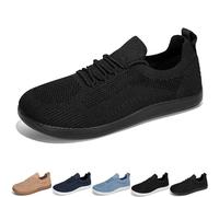 GlydeEssence Shoes Women Men, GlydeEssence - Comfort Hybrid Shoes, Women Wide Toe Minimalist Walking Sneaker (Black,36)