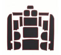 GLYGLY Alfombrillas de Goma para Consola Central para Nissan NAVARA D40 2008-2011, Alfombrilla de Goma Antideslizante Caja de Almacenamiento,Red