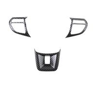 GLYGLY Embellecedor de Volante para MG ZS 2018-2023, Pegatinas Decorativas para Volante de Coche, Etiqueta Decorativa de la Cubierta del Volante,A/Carbon Fiber