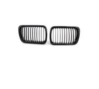 GLYGLY Kit Parrillas Delanteras para BMW 3 Series E36 1997-1999 OE : 51138195152 51138195151, Doble Diseño Riñón Rejilla Radiador Capó Rejilla Frontal Coche Parrilla Delantera,Bright Black