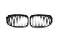 GLYGLY Kit Parrillas Delanteras para BMW 7 Series F01 F02 F03 2009-2016, Doble Diseño Riñón Rejilla Radiador Capó Rejilla Frontal Coche Parrilla Delantera,Bright Black