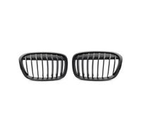 GLYGLY Kit Parrillas Delanteras para BMW X1 F48 F49 2016-2018 OE: 51117383363 51117383364, Doble Diseño Riñón Rejilla Radiador Capó Rejilla Frontal Coche Parrilla Delantera, Matt Black
