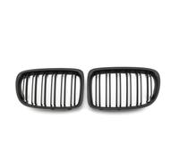 GLYGLY Kit Parrillas Delanteras para BMW X1 Model E84 2011-2016, Doble Diseño Riñón Rejilla Radiador Capó Rejilla Frontal Coche Parrilla Delantera, Matt Black
