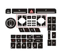 GLYGLY Pegatinas Autoadhesivas Botones Coches para Audi A4 B6 B7 A6 A2 A3, Botones Desgastados de Aire Acondicionado y Control Climatización,B