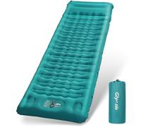 Glymnis Esterilla Camping, Ultraligero Colchoneta Camping con Almohada, Colchon Hinchable Indivudual con Bomba de Pie, para Viajes, Exteriores, Senderismo, Camping