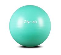 Glymnis Pelota de Pilates Pelota Anti-Burst para Pilates Gimnasia Fitness Equilibrio Yoga Embarazo 55cm 65cm 75cm con Hinchador Verde Menta (75cm)
