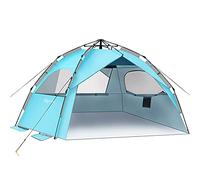 Glymnis Tienda de Playa para 4 - 6 Personas, Carpa Hidráulica Automática Portátil Protección Solar UPF 50+, Proteccion UV, Ventilación con Bolsa de Transporte para Exteriores Picnic