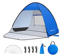 Glymnis Tienda de Playa Pop Up 3-4 Personas Tienda Instantánea Automática UPF 50+ Tienda Playa Portátil con Puerta Cremallera para Playa Parque Pescar