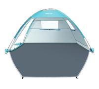 Glymnis Tienda de Playa, Refugio Playa para 2-3 Personas, Carpa de Playa con Doble Puerta de Cremallera, Ventanas Ventiladas, Protección UPF 50+, para Varar Parque Pescar