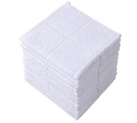 Glynniss Paños de Cocina 100% algodón, Toallas de Cocina Altamente absorbentes, Paquete de 12, Color Blanco, 11 x 11 Pulgadas