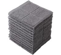 Glynniss Paños de Cocina Altamente absorbentes, 100% algodón, paños de Cocina para Lavar Platos, Limpieza (12 Unidades, Gris)