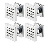 GLYYRLR Ducha Lateral Cromado Chorros Rociadores Laterales en Latón Ajustable Cuadrado Rociador de Ducha Montado en la Pared Accesorios de Baño de Ducha, 50x50mm,4 Pack