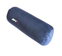 GM Almohada cilíndrica Cervical para Cuello, Espalda y piernas 40x15 cm Fabricada en Italia con Funda de Tela Resistente al Agua y a Las Manchas Azul