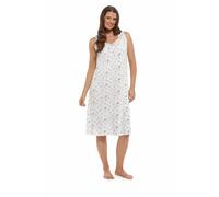 GM Apparel Camisón floral para mujer, 100 % algodón, camisón para mujer, rosa, 42-44