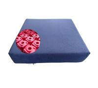 GM Cojín antiescaras para silla de ruedas, 40 x 40 x 9 cm, cojín antiescaras para silla, de espuma viscoelástica y poliuretano, cojín para cochecito, sillón para ancianos, fabricado en Italia (azul)