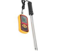 GM640 Medidor de humedad de grano digital portátil con sonda de medición LCD probador para maíz trigo arroz arroz, cebada forraje colza frijol higrómetro de trigo de soja
