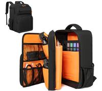 GMAK Mochila mezcladora de audio compatible con RODECaster Pro, RODECaster Pro II, RC Duo, DJ Mixer bolsa de viaje con un montón de bolsillos, bolsa protectora para mezcladores de audio para cables,