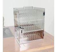 GMBAYUE Caja de Seguridad Acrílica para Teléfono Móvil, Gabinete Teléfono Seguro, Casillero del Teléfono Móvil, Armario de Pared para Teléfonos Móviles para Aulas y Oficinas.(25x19x31cm/10x7x12in)