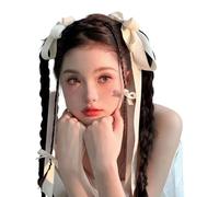 GMBYLBY 1 juego de horquillas con forma de lazo, cinta de novia, moño, clip de pelo de boda, clip de pelo para mujer, clip de pelo para cola de caballo