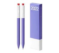 GMBYLBY 2 bolígrafos de tinta de gel de 0,5 mm, estéticos, neutros, corazón, creativo, rotativo, para diario