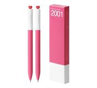GMBYLBY 2 bolígrafos de tinta de gel de 0,5 mm, estéticos, neutros, corazón, creativo, rotativo, para diario