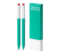 GMBYLBY 2 bolígrafos de tinta de gel de 0,5 mm, estéticos, neutros, corazón, creativo, rotativo, para diario