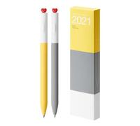 GMBYLBY 2 bolígrafos de tinta de gel de 0,5 mm, estéticos, neutros, corazón, creativo, rotativo, para diario