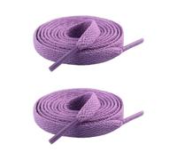 GMBYLBY 2 cordones planos de poliéster de 8 mm de ancho, cordones de colores para zapatos deportivos casuales y deportivos para correr, Lp morado claro, Medium