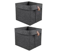 GMBYLBY 2 cubos de almacenamiento plegables de 12 litros hechos de tela de fieltro resistente para juguetes infantiles y objetos de uso diario. Diseños robustos y portátiles de tela de fieltro