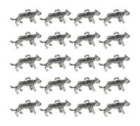 GMBYLBY 20 dijes de aleación de leopardo para hacer joyas hechas a mano, colgantes de animales, collares y pulseras, Medium, aleación, No es una piedra preciosa