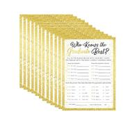 GMBYLBY 24PCS Fiesta de Graduación Quién Sabe Graduado Mejor Juego de Tarjetas para Estudiantes y Maestros Suministros de Celebración de Graduación Tarjetas Temáticas de Graduación