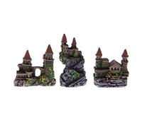 GMBYLBY Acuario Castillo Decoración Pequeños Castillos De Resina Escondite Cueva De Piedra Peces Para Tanques Accesorios Para Betta Camarón Zoozone Hábitat Grande