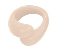 GMBYLBY Anillos acrílicos de doble gota, joyería geométrica irregular para fiestas, citas y atuendos cotidianos, Medium, Metal, Sin piedras preciosas