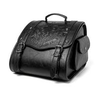 GMBYLBY Bolsa de almacenamiento lateral, diseño retro punk, cierre seguro, piel sintética resistente al agua, bolsillos de herramientas fáciles de instalar para bicicletas, bolsas impermeables de piel