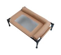 GMBYLBY Cama elevada para perros resistente a las mordidas, cuna de refrigeración para exteriores, red transpirable, marco de acero, hamaca para mascotas con almohada para medianos, fácil montaje