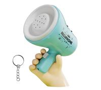 GMBYLBY Cambiador de voz megáfono con micrófono de grabación, música, trompeta, juguete, llavero, accesorios musicales, azul, Normal version