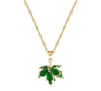 GMBYLBY Collar único con colgante de hoja de arce para mujeres modernas que buscan añadir estilos de naturaleza, Medium, Acero inoxidable, No es una piedra preciosa