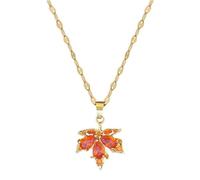 GMBYLBY Collar único con colgante de hoja de arce para mujeres modernas que buscan añadir estilos de naturaleza, Medium, Acero inoxidable, No es una piedra preciosa
