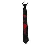 GMBYLBY Corbata negra de la serie oscura con estampado de manchas de sangre, perfecta para fiestas temáticas y fiestas de moda de Halloween, Negro , Talla única
