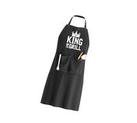 GMBYLBY Delantal protector de cocina ajustable con correa para el cuello con diseño de letras King Mr Mrs para pareja, marido, esposa, accesorio de cocina, C, Taille unique